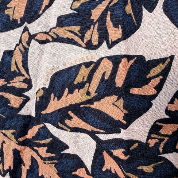 Tommy Hilfiger Hawaiian Palms Shirt Linen Cotton Blend Men's Size Large - Picture 3 of 6